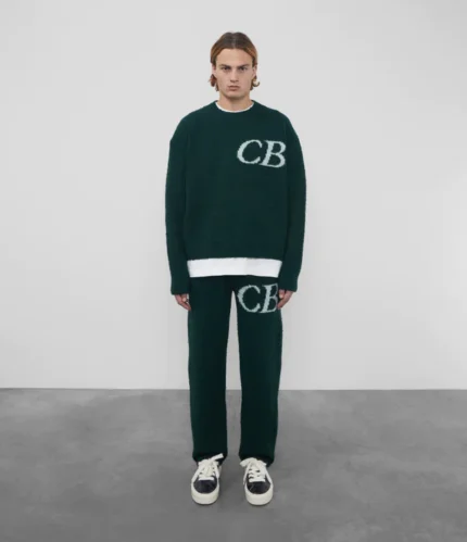 Cole Buxton Cb Logo Knit Green Pants