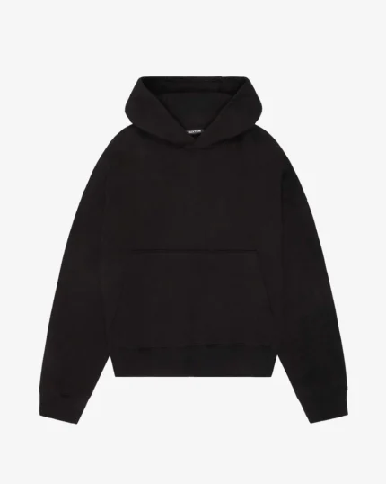 HEAVYWEIGHT CROPPED BLACK HOODIE